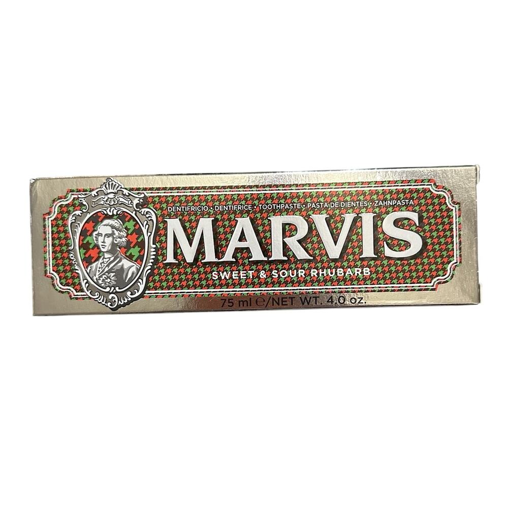 Marvis sweet & sour rhubarb toothpaste New Florence Italy Full Sz